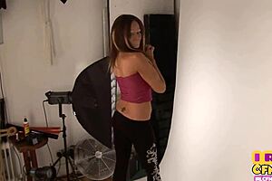 Busty amateur babe fucked by photographer after shooting