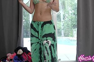 Petite Asian Coed Takes a Big One Featuring Luna Luxe with Brickzilla