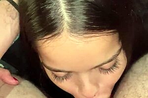 Debora prado starts with a deepthroat blowjob, then rides reverse cowgirl before bed.