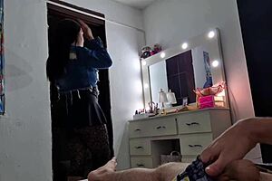 Amateur Brunette With Big Natural Tits Sucking Homemade Cock