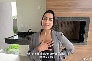 Beautiful Big Ass Real Estate Agent Shows Skills to Close Deal