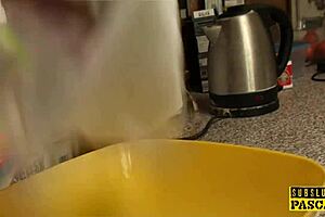 Humiliated euro sub swallows cum after rough sex.