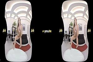 virtualpee - dildo loving brunette splashes herself with piss