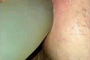 pov girl squats on huge dildo fucking and cumming hard