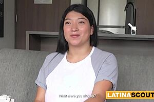 Curvy Latina Slut Rough Deepthroat Fuck in Casting