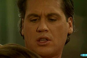 Hottie takes off her corset and has hardcore sex on the couch