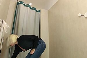 see through clothes try on in dressing room 😏