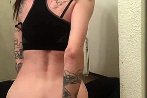 tranny in leggings becomes an anal princess