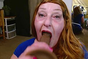 The redhaired business woman says, 'Hire an escort to cum in my mouth many times with dawnskye1962 in roleplay and humiliation.'