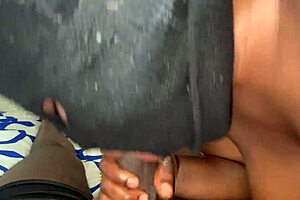 Sweet fuck with big ass ebony girl in doggystyle anal creampie session