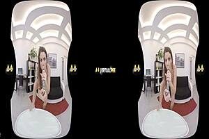 virtualpee - dildo loving brunette splashes herself with piss