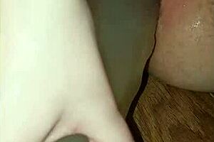 pov girl squats on huge dildo fucking and cumming hard