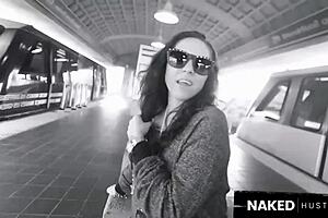 public blowjob from fully clothed white girl i just met at the train station