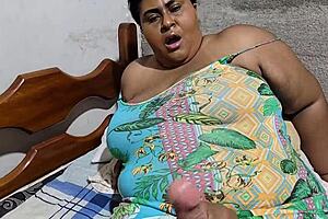 Curvy Latina Futanari Gains Huge Cock At Night