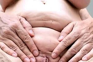 my shaved granny pussy throbs as i finger to wet orgasm