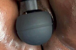 ebony fat milf squirts huge pussy with toys close up daddy
