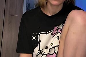 fingering pink perfect pussy with big dildo