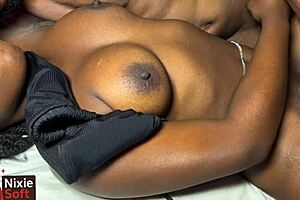 couple shares tender loving moments at home