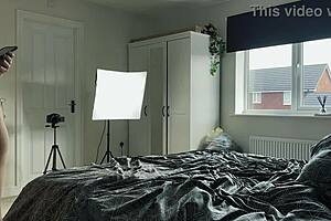 Bikini girl with perfect ass jerks him onto her big tits