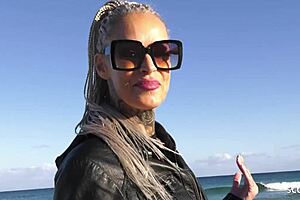 Slim tattooed german mature enjoys raw hotel fuck with cum on ass