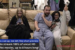 Bratty Cheerleader Jasmine Rose Spreads Gaping Pussy in Hospital Skirt