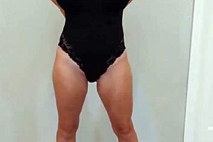 i tried on this black bodysuit with matching heels and felt so sexy