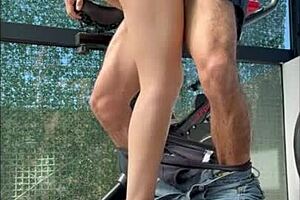 hidden cam catches argentinian latina teen sucking dick in gym