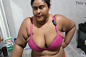 Brazilian Milf Gets Fucked Hard in Kitchen by Stud Riding to Squirting Orgasm Cumshot Explosion