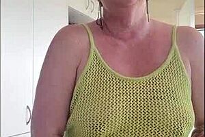 Kiwi milf slut squirts for master before creampie fuck seen from above and close-up xv red trailer