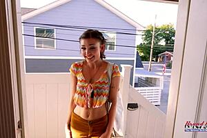 wendy the short-haired cutie slurps juicy cock then takes hard pussy pounding