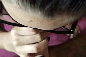 Intense blowjob on the small 18+ head with powerful sucking action