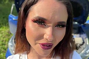 Skinny Bitch Fixes My Dick Instead of the Car Deepthroat