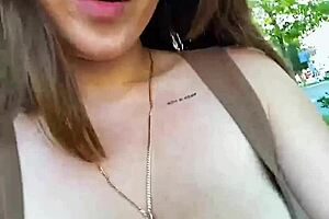 I Love Teasing My Huge Tits On Webcam