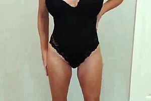 i tried on this black bodysuit with matching heels and felt so sexy