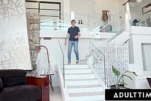 pawg lauren phillips catches jerking off gets huge creampie