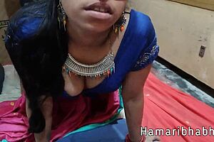 hot horny wife moans through intense saree blouse sex