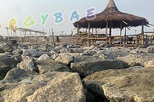 Couple flashes thongs publicly at bar beach