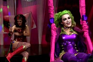 Big Boob Ladies Engage In A Strap-On LESBIAN FUCK Threesome