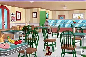 Blonde Granny in Halloween Costume Takes Huge Cock Outdoors