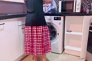 pov me washing wet uniform after steamy porn shoot lol