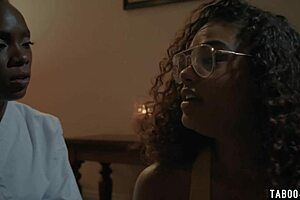 ana foxxx and scarlit scandal subtly licking pussies in lesbian action