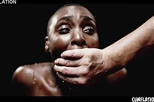 watch sexy ebony zaawaadi get filled with extreme cum loads 💦🔥