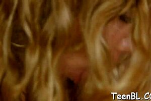 SEXY GAL DEEPTHROATS HUNK'S COCK BEFORE ROUGH FUCK