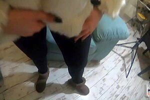 milfycalla's intense fetish blowjobs and rough fur coat pounding