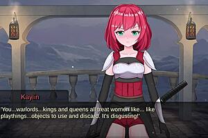 bound futanari slave submits in realms of bondage gameplay fantasy lesbian adventure