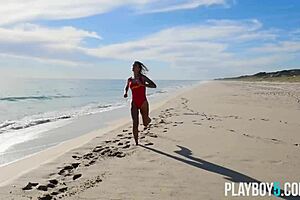 Belgium Playboy Model Miluniel Louis Teases Round Ass Outdoors