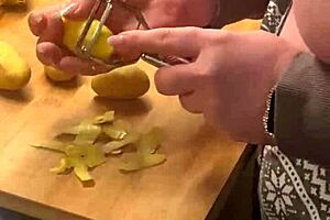 i... uh, my huge tits in kitchen lingerie handjob mess...