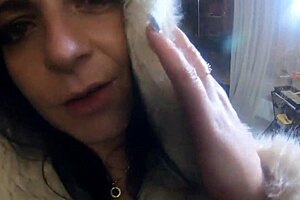 milfycalla's intense fetish blowjobs and rough fur coat pounding