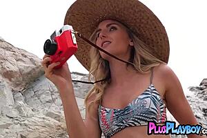 Petite blonde milf poses big ass tits undressing sexy