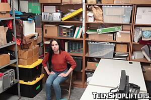 mighty fine teen thief tory bellamy rides big cock in office